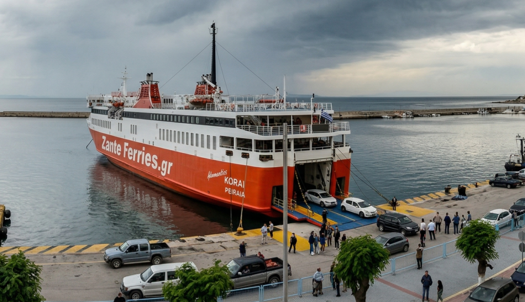 Αποβίβαση ΙΧ από το καράβι στη Σαμοθράκη