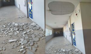 3ο Δημοτικό Σχολείο Ορεστιάδας κατάρρευση οροφής σοβάδες