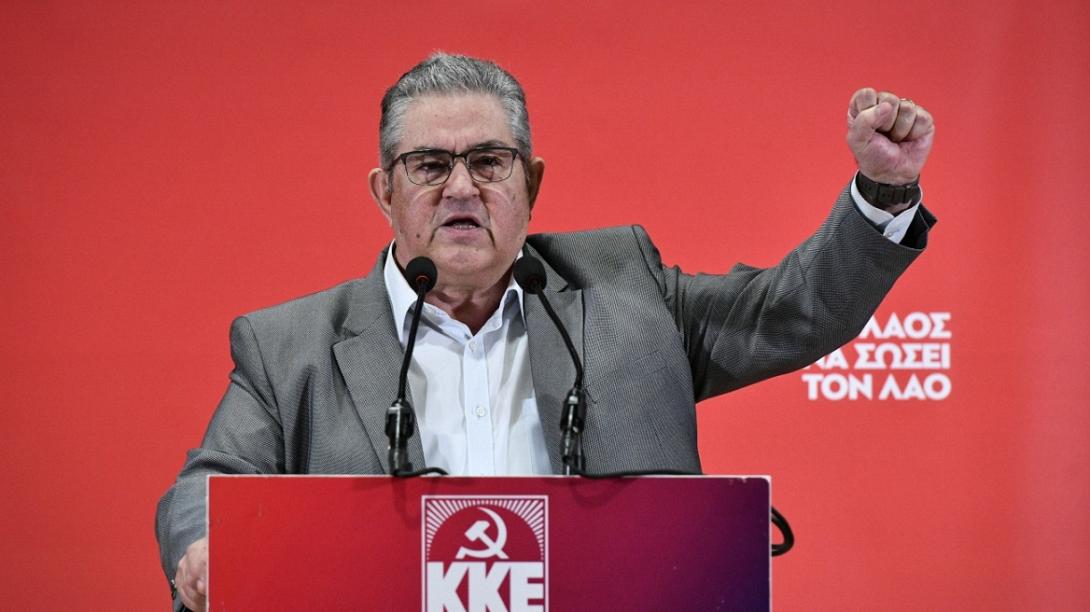 Ο Δημήτρης Κουτσούμπας σε ομιλία στην Κομοτηνή