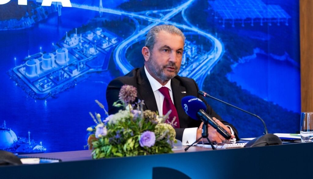 Ο επικεφαλής της AKTOR Αλέξανδρος Εξάρχου κατά την παρουσίαση του business plan