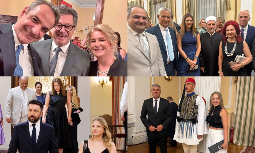 Οι εκπρόσωποι του Έβρου στη δεξίωση για την Αποκατάσταση της Δημοκρατίας στο Προεδρικό Μέγαρο.