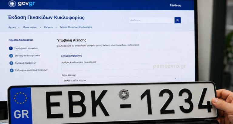 Πινακίδες κυκλοφορίας: Τέλος η ταλαιπωρία – Η διαδικασία περνά online