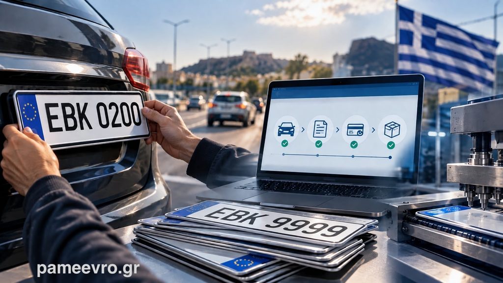 Νέο ψηφιακό σύστημα και επιλογή συνδυασμού για τις πινακίδες κυκλοφορίας στην Ελλάδα
