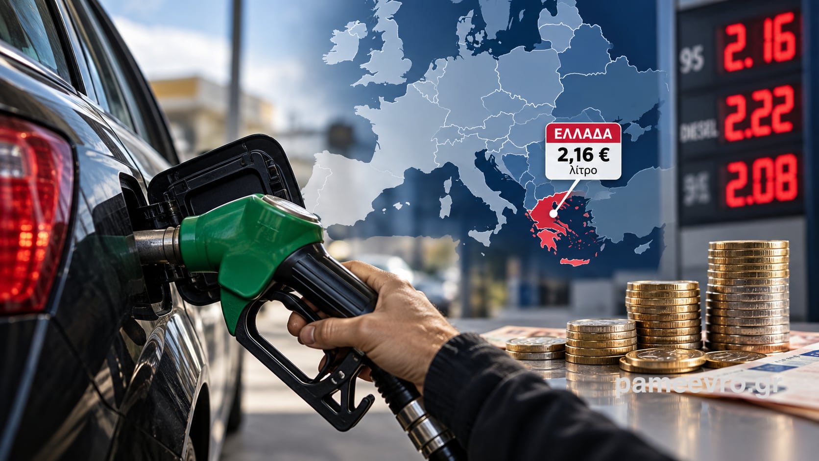Βενζίνη και κατώτατοι μισθοί στην Ευρώπη σε σύγκριση τιμών και εισοδημάτων