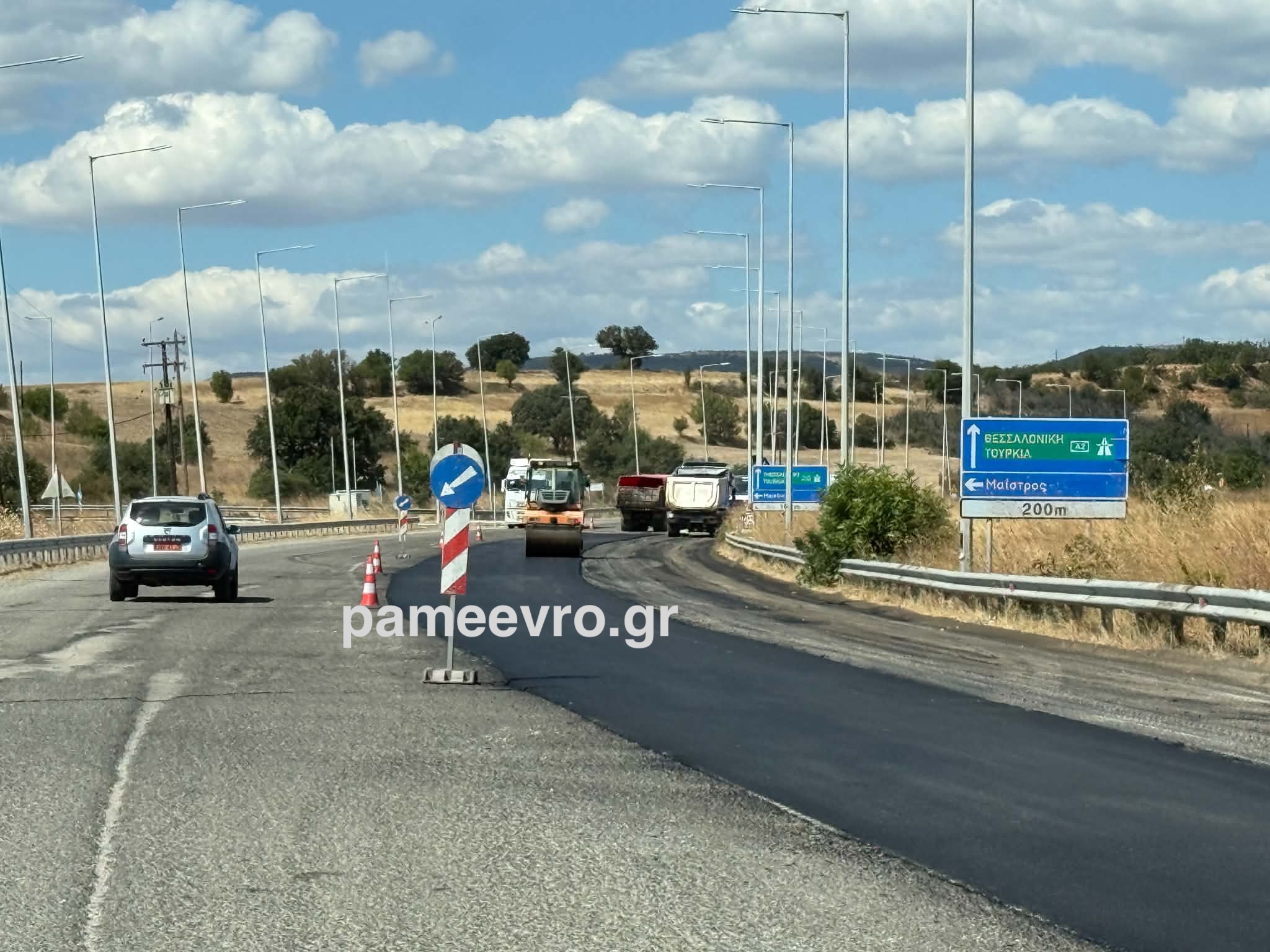 Ξεκίνησαν οι εργασίες αποκατάστασης στον κόμβο Αμφιτρίτης στην Αλεξανδρούπολη