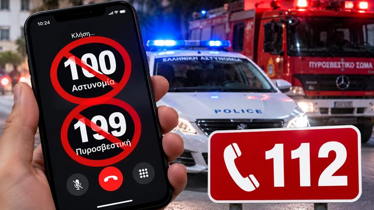 Εκτός λειτουργίας τα 100 και 199: Χρήση του 112 και εναλλακτικά τηλέφωνα ανάγκης